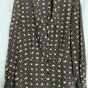 Dana Buchman Black and Gold Paisley Blouse